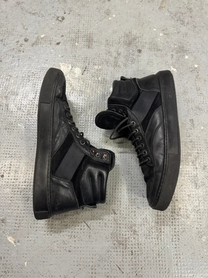 2000s Yves saint Laurent Black Leather Suede Sneakers vnqWOPW 5