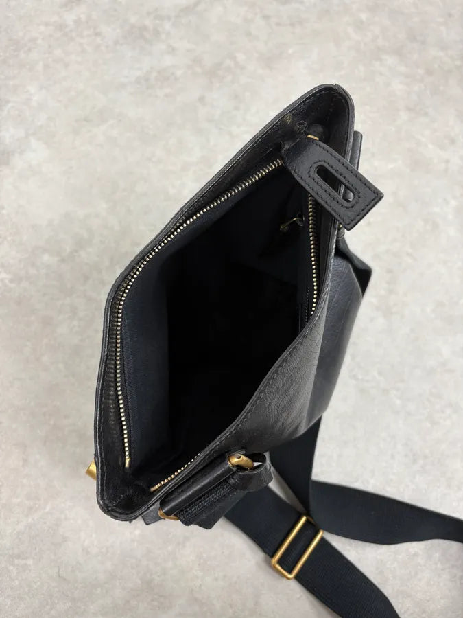 AW2002 Yves Saint Laurent Black Lock Crossbody Leather Bag TGKUkbx 6