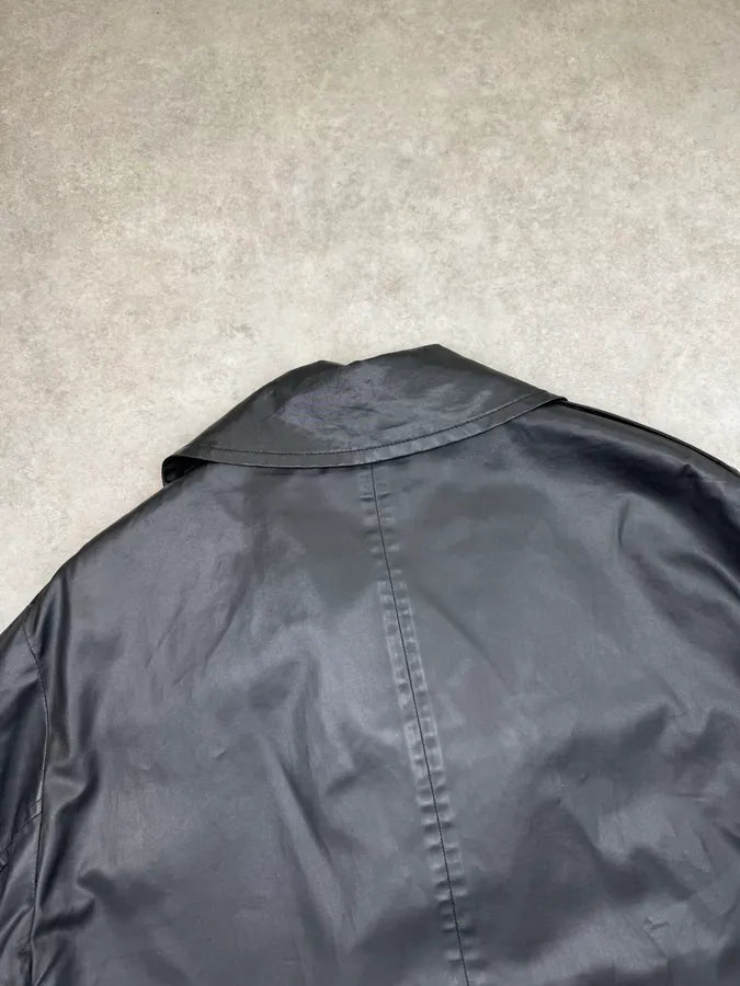 AW2007 Yves Saint Laurent Black Long Trench Coat FQOAWpS 6