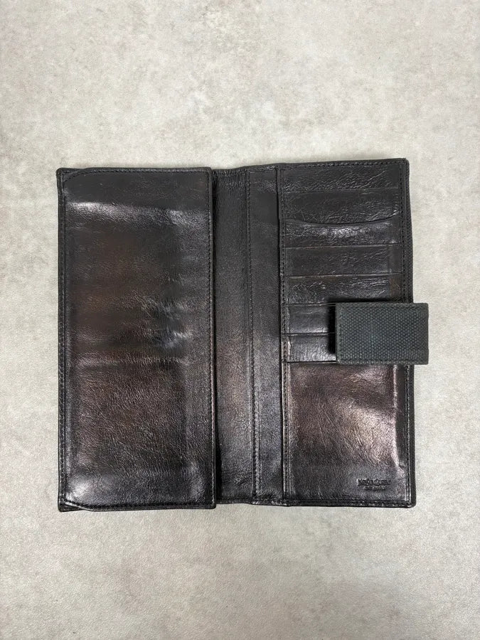 2000s Yves Saint Laurent Black Mombasa Canva Wallet TItfKHL 3