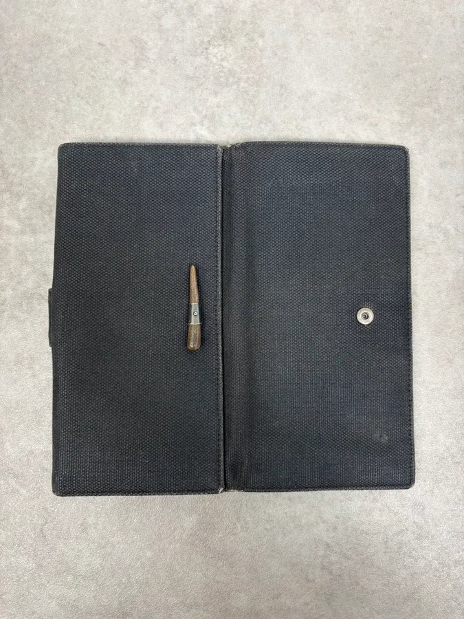2000s Yves Saint Laurent Black Mombasa Canva Wallet TItfKHL 4