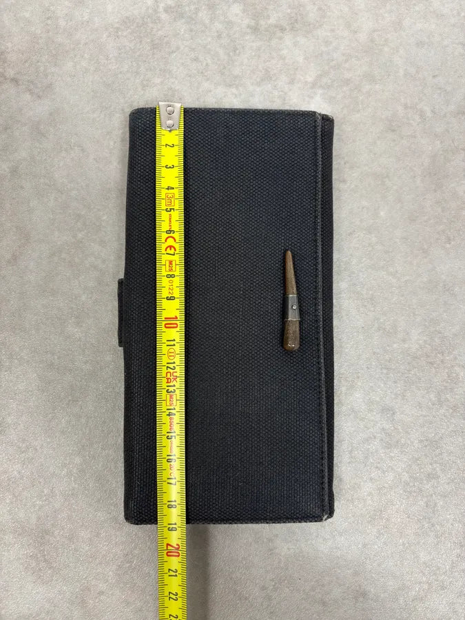 2000s Yves Saint Laurent Black Mombasa Canva Wallet TItfKHL 8