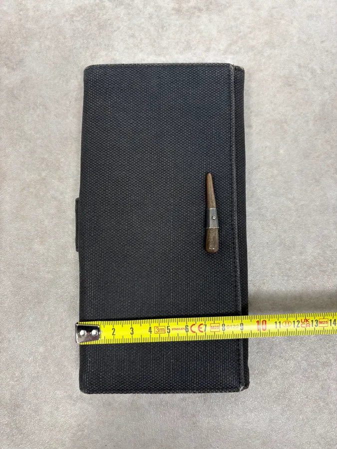 2000s Yves Saint Laurent Black Mombasa Canva Wallet TItfKHL 9