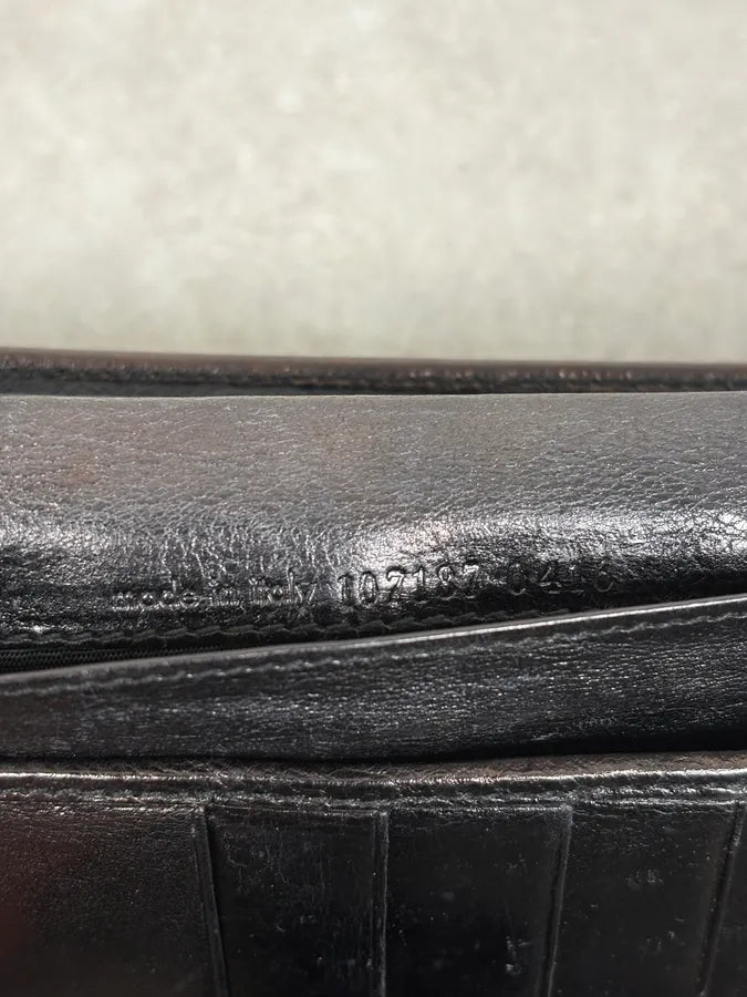 2000s Yves Saint Laurent Black Mombasa Canva Wallet TItfKHL 7