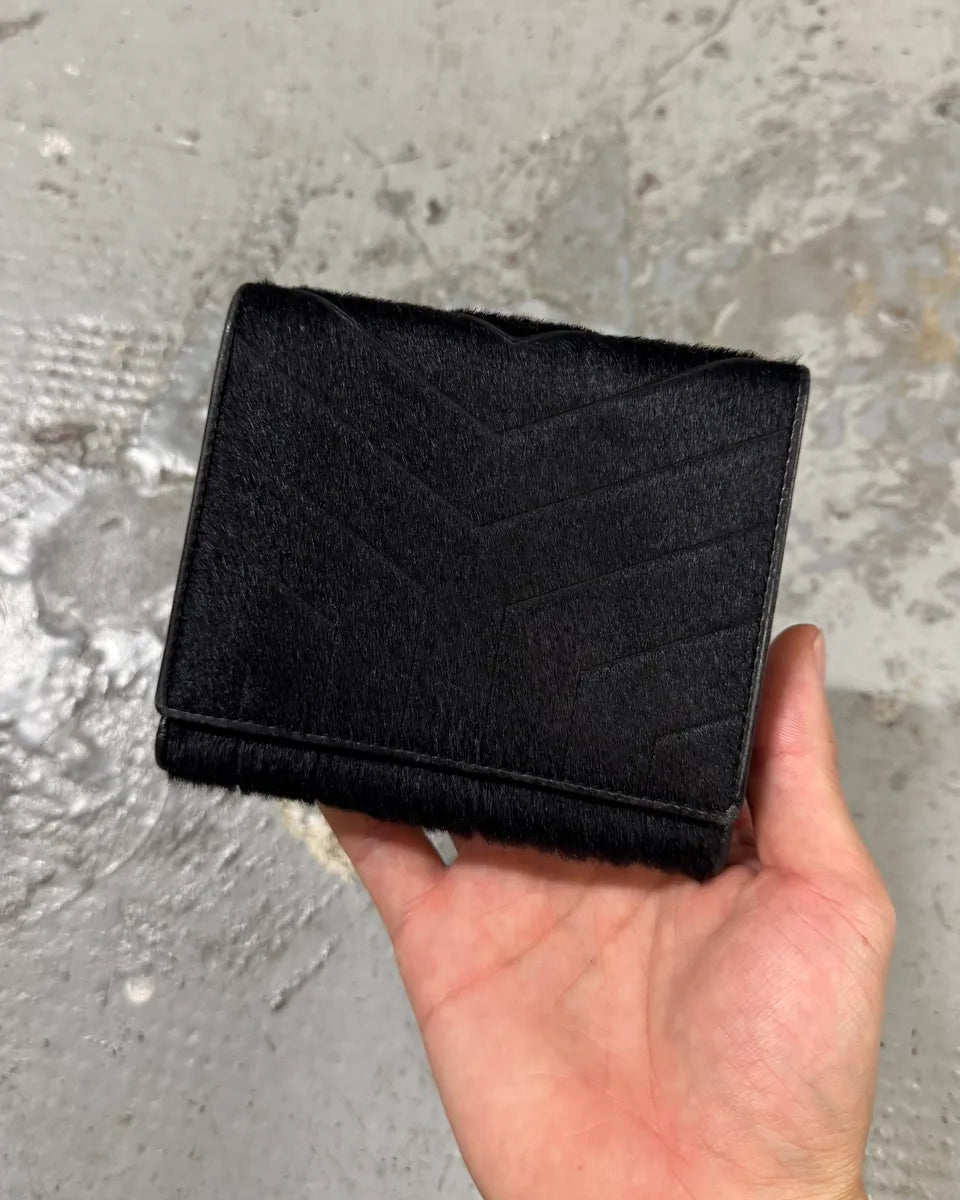 2000s Yves Saint Laurent Black Pony Hair Wallet (OS) dILqQdL 0