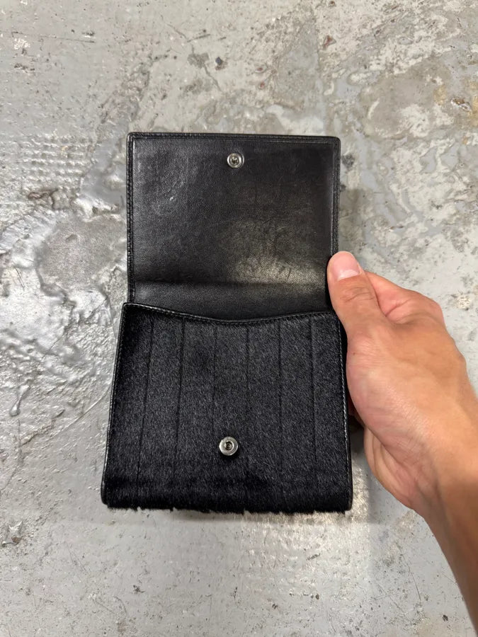 2000s Yves Saint Laurent Black Pony Hair Wallet (OS) dILqQdL 4