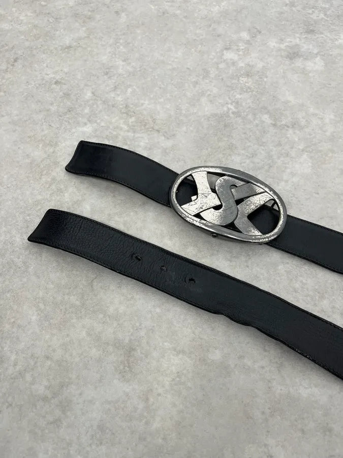 2000s Yves Saint Laurent Black Propaganda Leather Belt iCmvobz 3