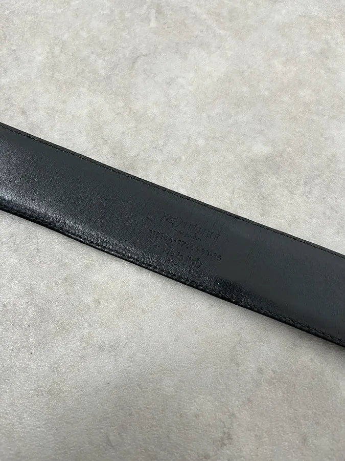 2000s Yves Saint Laurent Black Propaganda Leather Belt iCmvobz 7