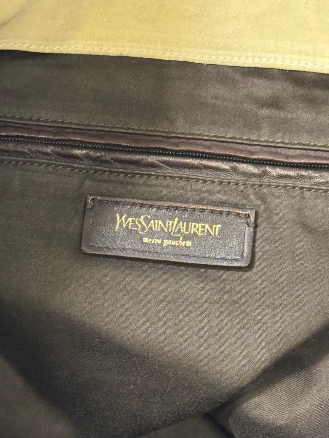 2000s Yves Saint Laurent Black Shiny Leather Handle Bag zmWrGWd 6