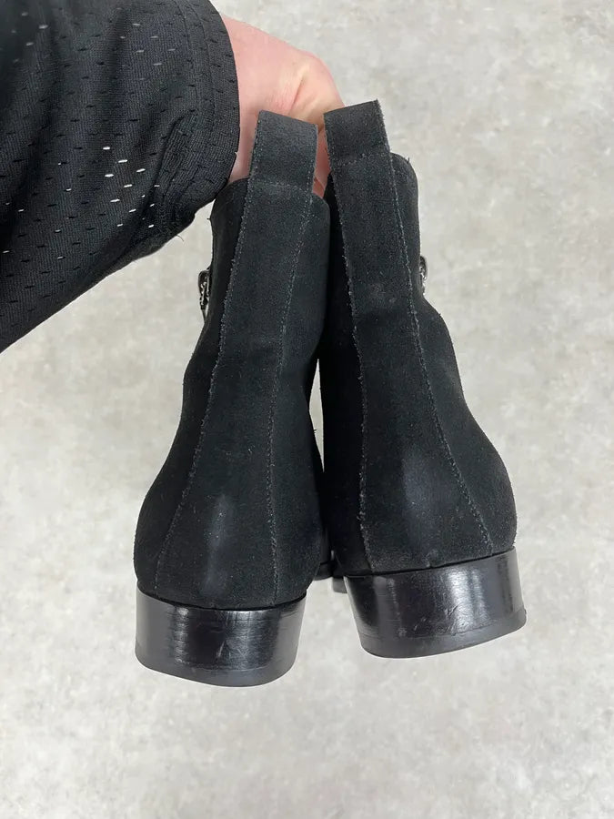 2000s Yves Saint Laurent Black Suede Leather Boots lIJQDAA 5