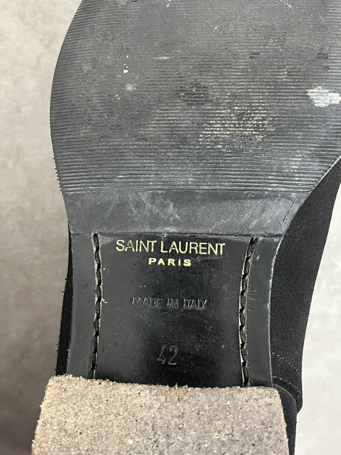 2000s Yves Saint Laurent Black Suede Leather Boots lIJQDAA 8