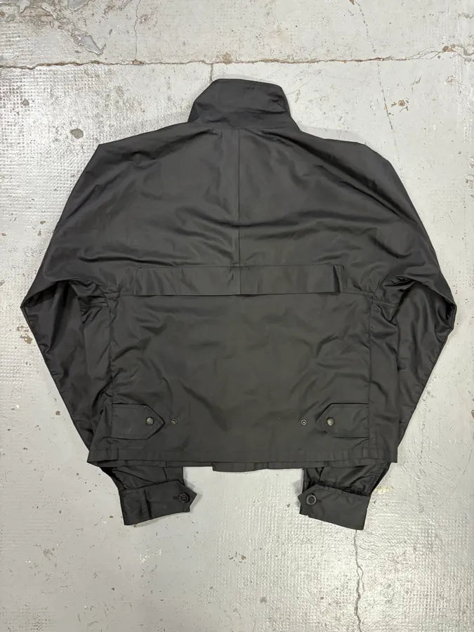 AW2003 Yves Saint Laurent Black Asymmetrical Classy Windbreaker Jacket  dXCIGOH 4