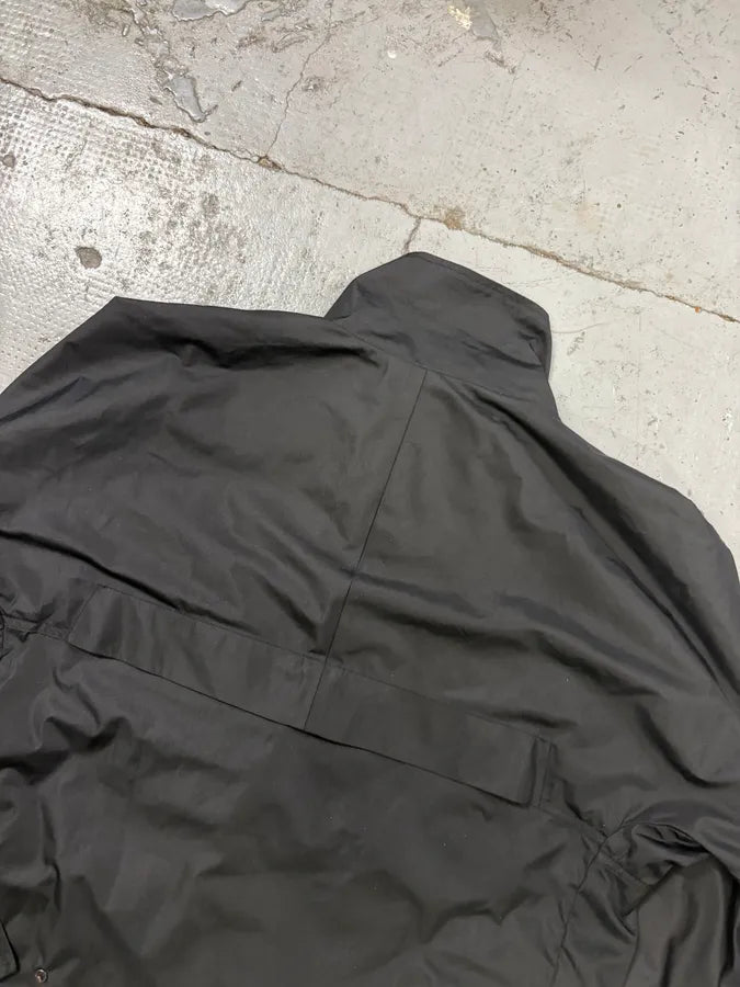 AW2003 Yves Saint Laurent Black Asymmetrical Classy Windbreaker Jacket  dXCIGOH 5