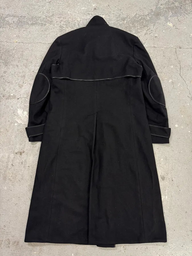 2000s Yves Saint Laurent Black Wool Trench Coat (M/L) 2