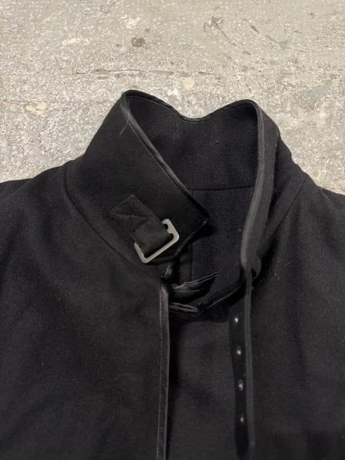 2000s Yves Saint Laurent Black Wool Trench Coat (M/L) 5