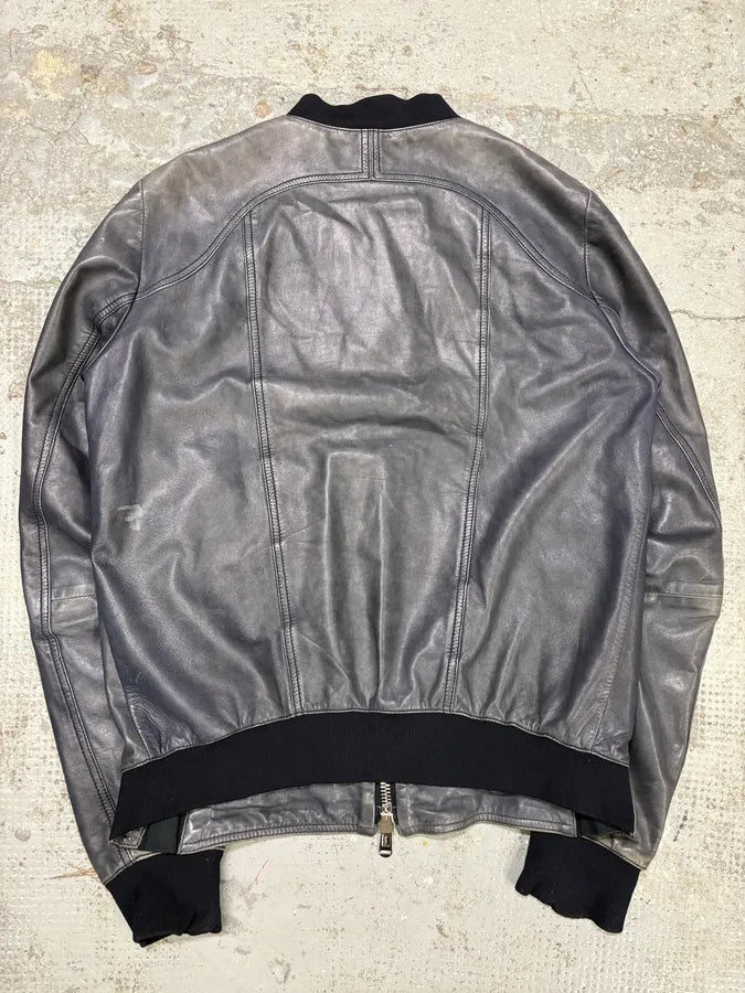 2000s Yves Saint Laurent Blue Navy Zip Bomber Jacket yWeCVtN 5