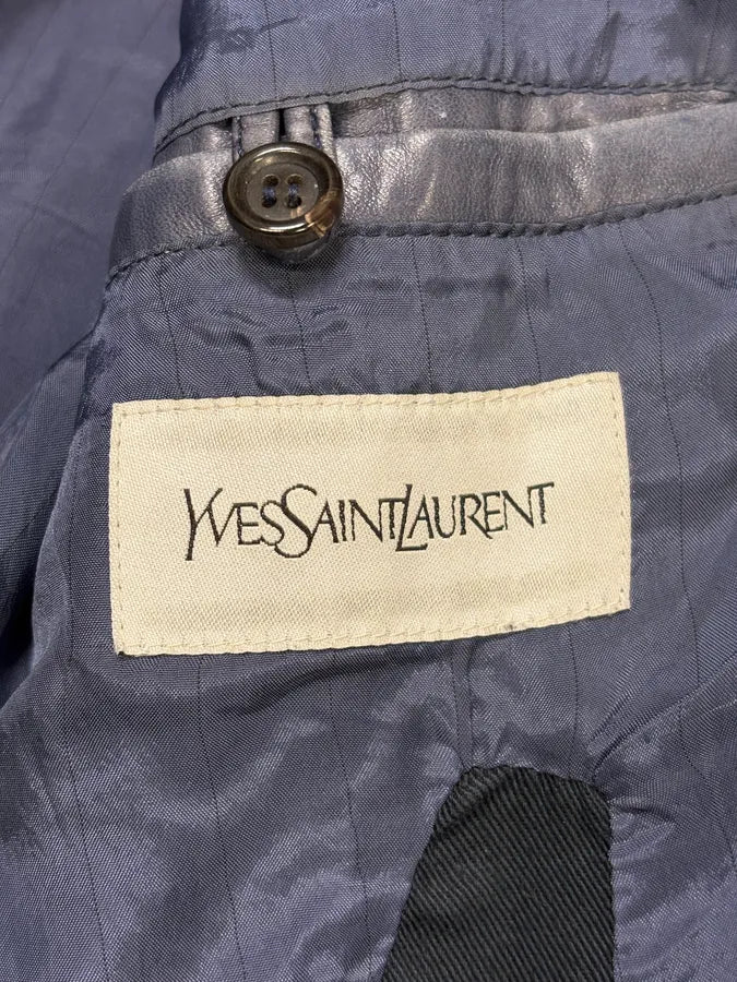 2000s Yves Saint Laurent Blue Navy Zip Bomber Jacket yWeCVtN 10
