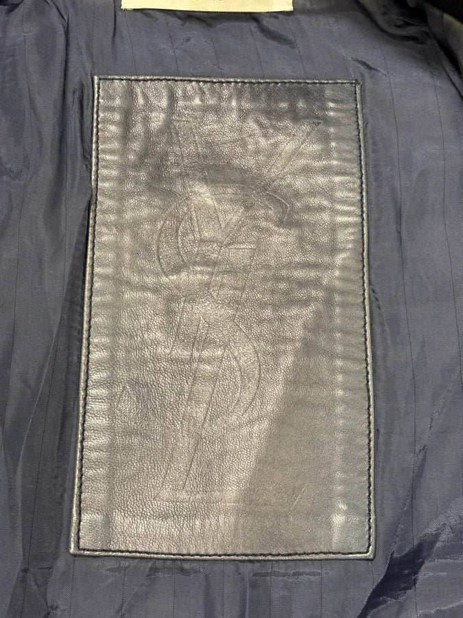 2000s Yves Saint Laurent Blue Navy Zip Bomber Jacket yWeCVtN 11