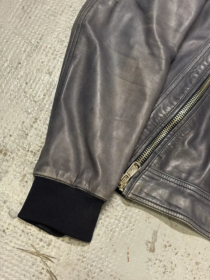 2000s Yves Saint Laurent Blue Navy Zip Bomber Jacket yWeCVtN 6