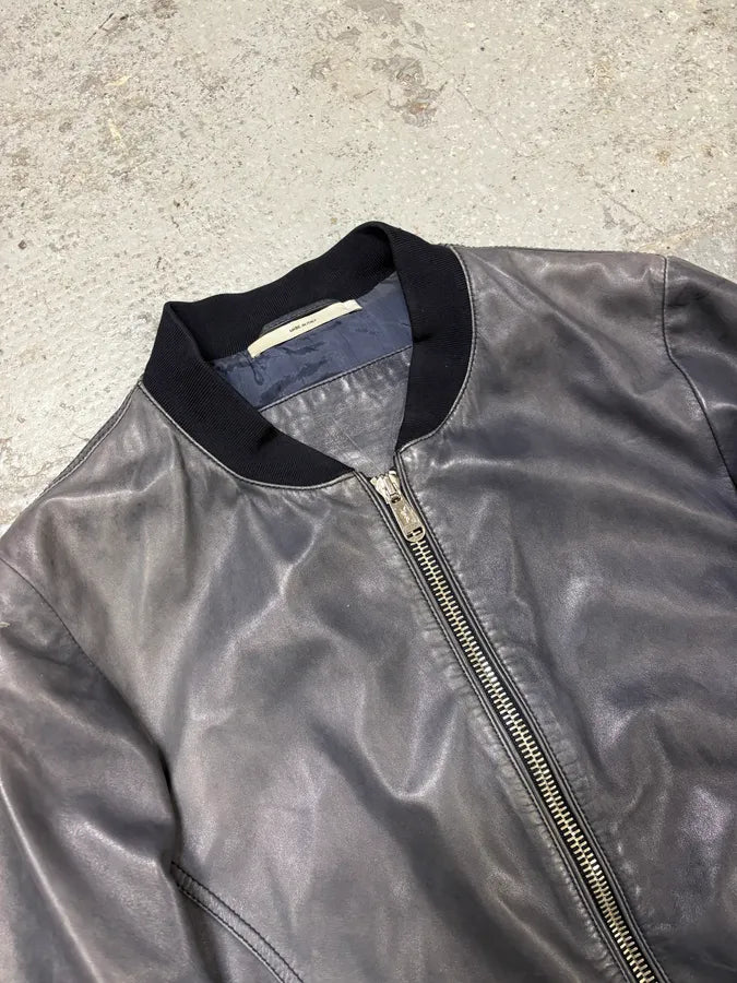 2000s Yves Saint Laurent Blue Navy Zip Bomber Jacket yWeCVtN 4