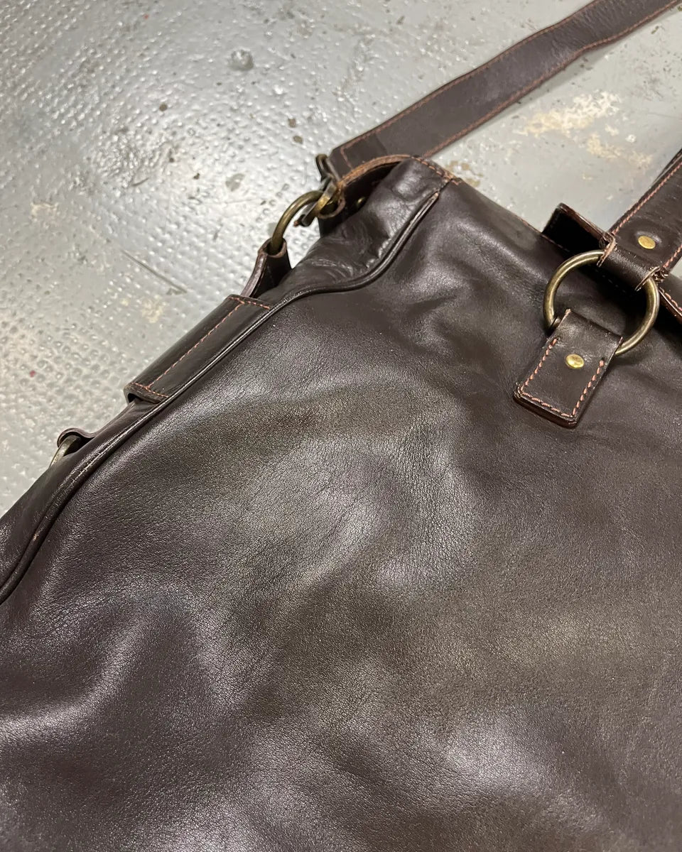 2000s Yves Saint Laurent Brown Leather Handle Bag GOQUNAM 6