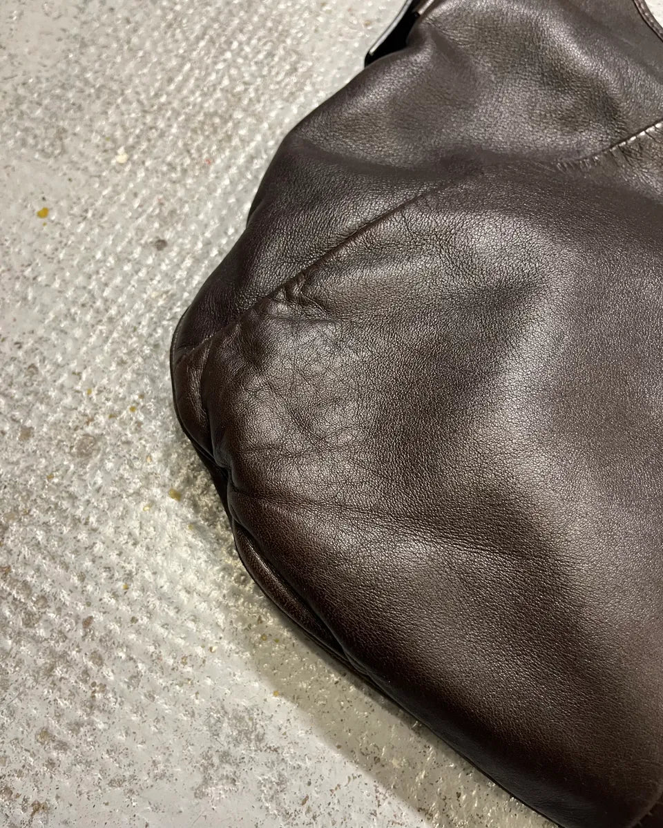 2000s Yves Saint Laurent Brown Leather Mombasa Shoulder Bag luILnJR 7