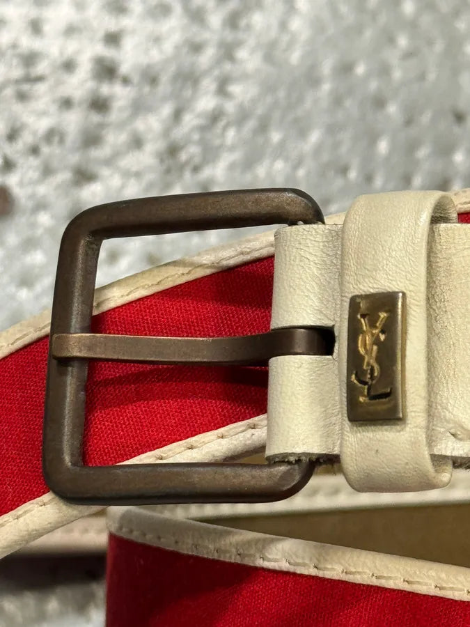 2000s Yves Saint Laurent Class Red Belt mrtOYck 5