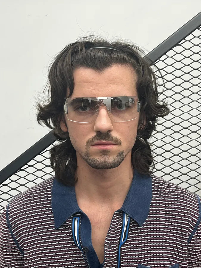 SS2012 Yves Saint Laurent Clear Silver Shield Sunglasses mCpiFfx 1