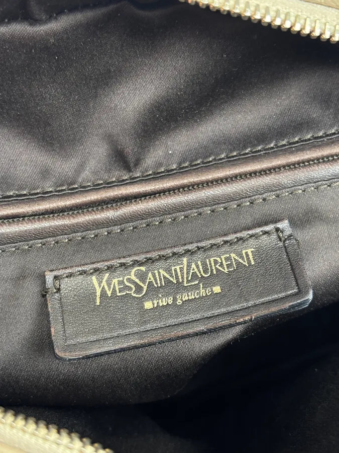 2000s Yves Saint Laurent Cream Leather Interwoven Handle Bag tgNQexN 17