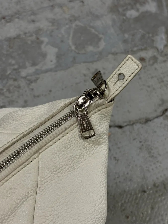 2000s Yves Saint Laurent Cream Leather Tote Bag mDuTugZ 12