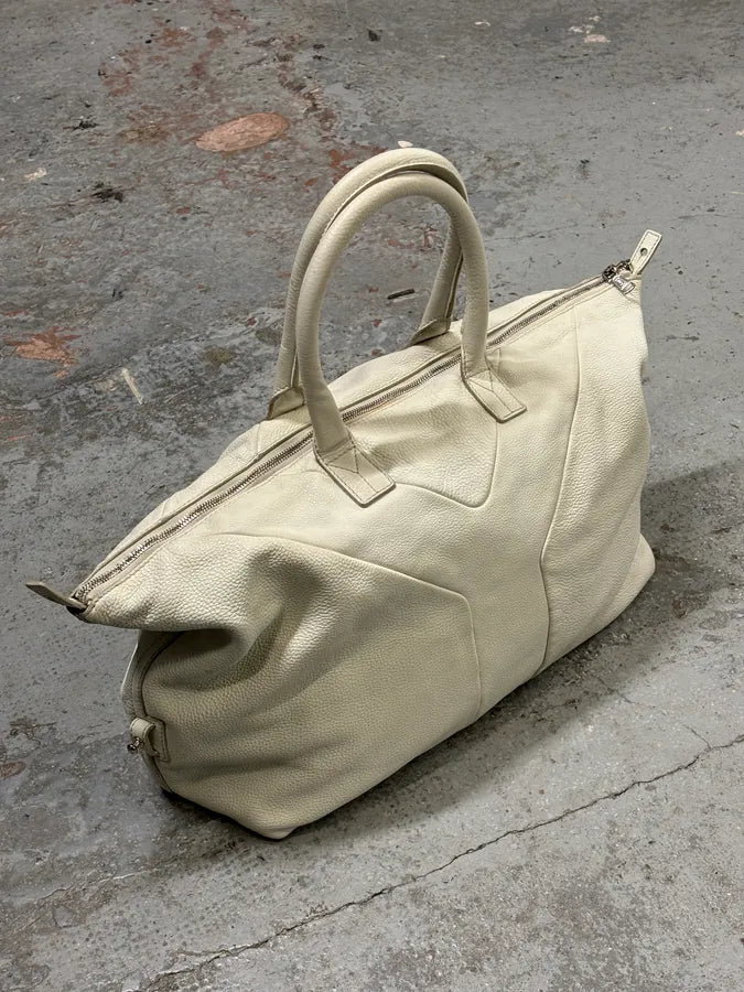 2000s Yves Saint Laurent Cream Leather Tote Bag mDuTugZ 7
