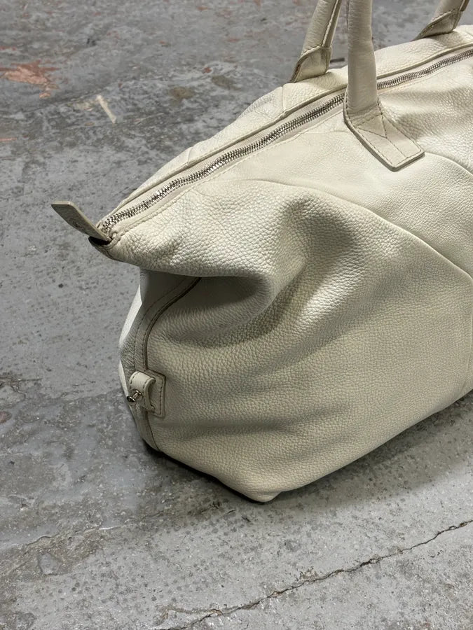 2000s Yves Saint Laurent Cream Leather Tote Bag mDuTugZ 10