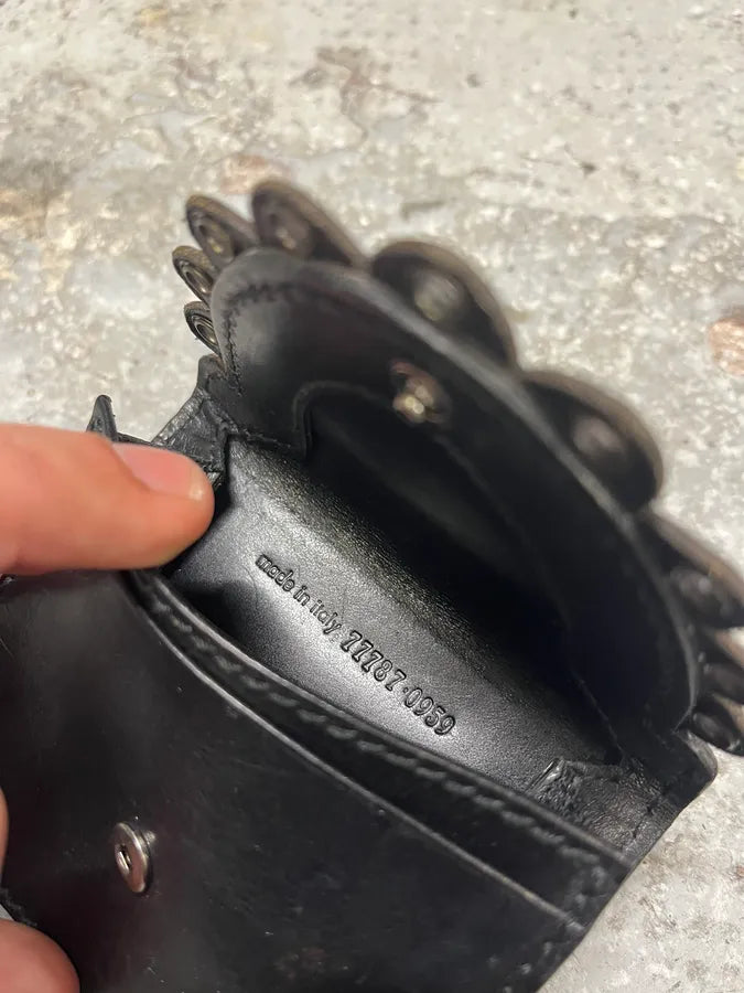 2000s Yves Saint Laurent Eyeled Woven Black Leather Wallet (OS) sxQqZwF 6