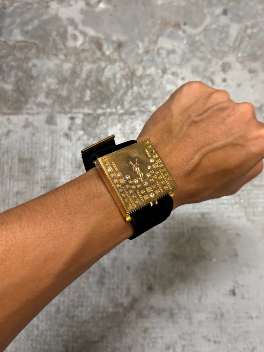 2000s Yves Saint Laurent Golden Parfum Bracelet tlpOcVd 0