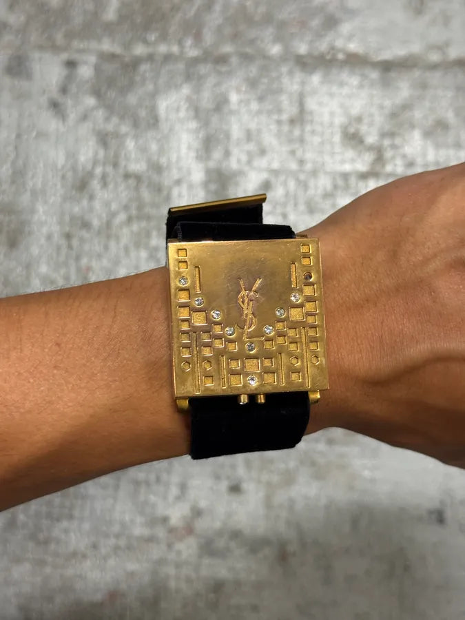 2000s Yves Saint Laurent Golden Parfum Bracelet tlpOcVd 2