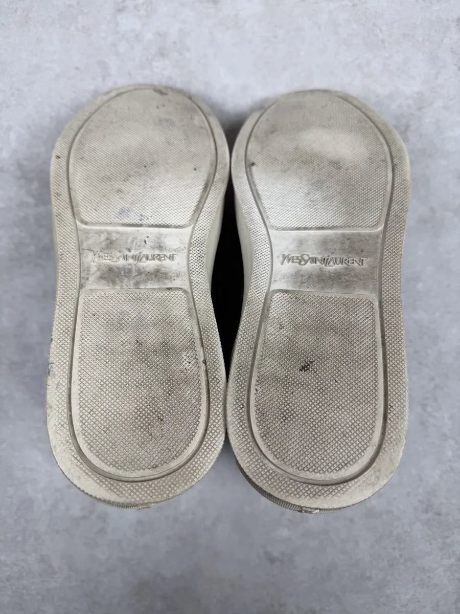 2000s Yves Saint Laurent Green Suede Leather High Sneakers xIzgflJ 6