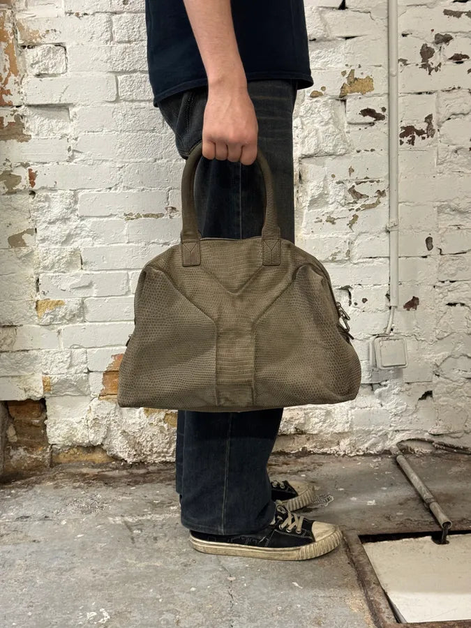 2000s Yves Saint Laurent Grey Grained Handle Bag hdHvTKy 1