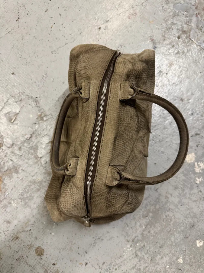 2000s Yves Saint Laurent Grey Grained Handle Bag hdHvTKy 5