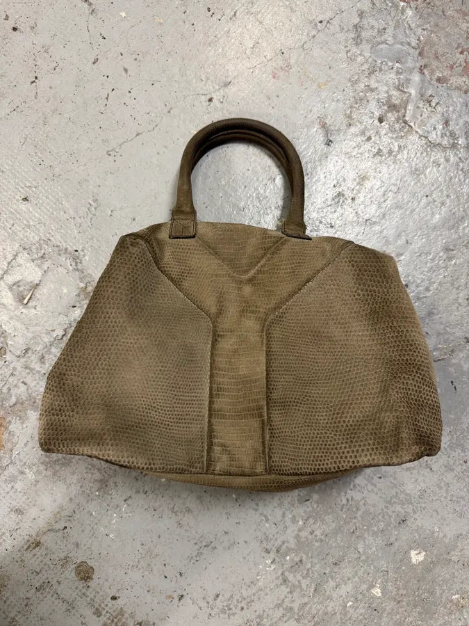 2000s Yves Saint Laurent Grey Grained Handle Bag hdHvTKy 6