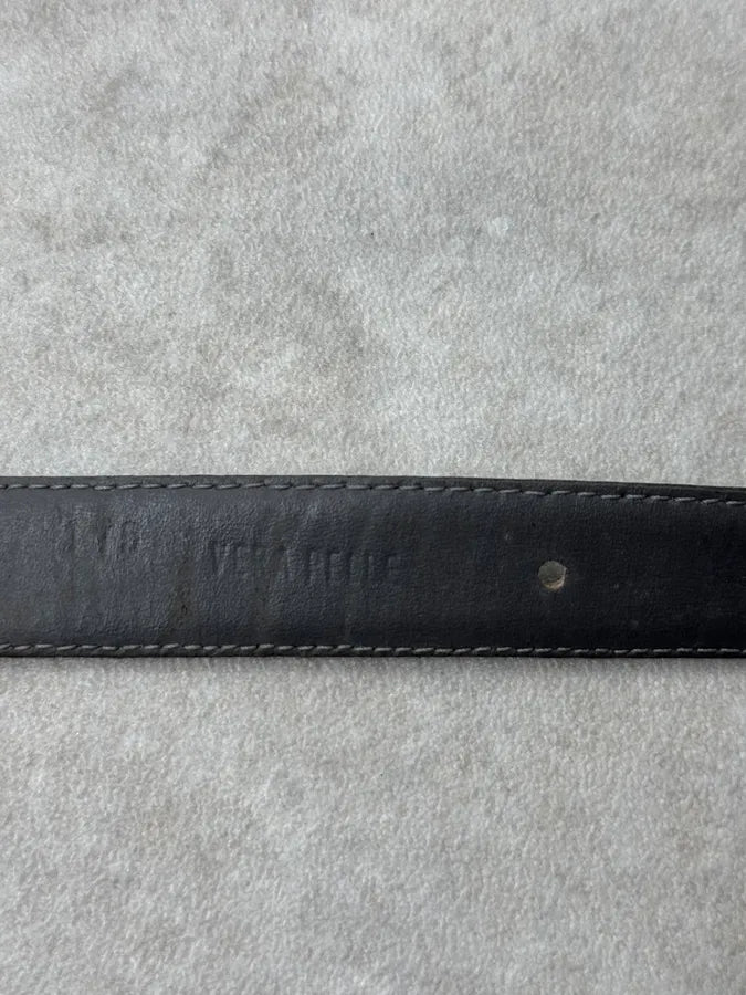 2000s Yves Saint Laurent Grey Leather Thin Belt TYsycjw 5