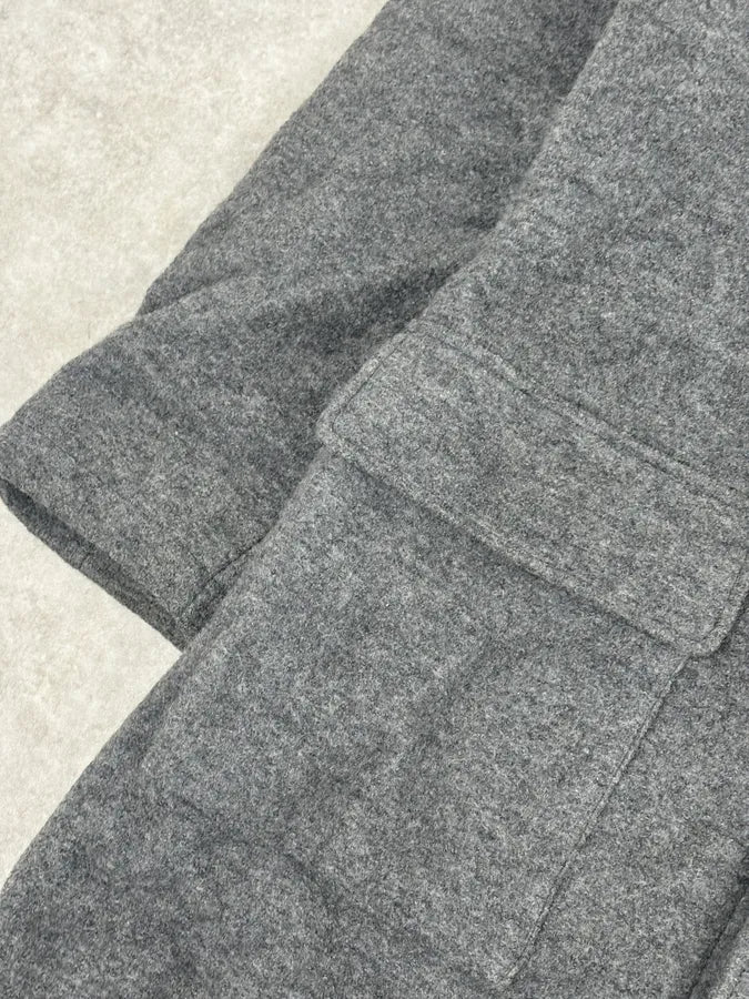 1980s Yves Saint Laurent Grey Long Wool Jacket LrNNMBo 8