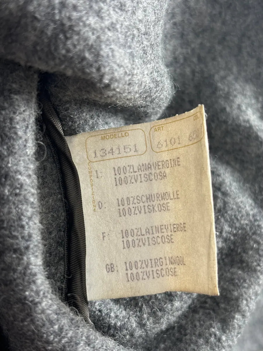 1980s Yves Saint Laurent Grey Long Wool Jacket LrNNMBo 12
