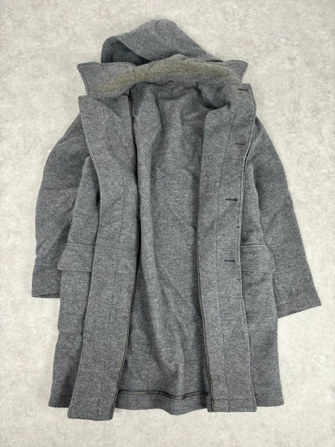 1980s Yves Saint Laurent Grey Long Wool Jacket LrNNMBo 7