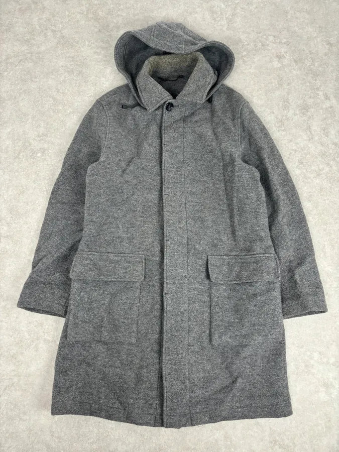 1980s Yves Saint Laurent Grey Long Wool Jacket LrNNMBo 6