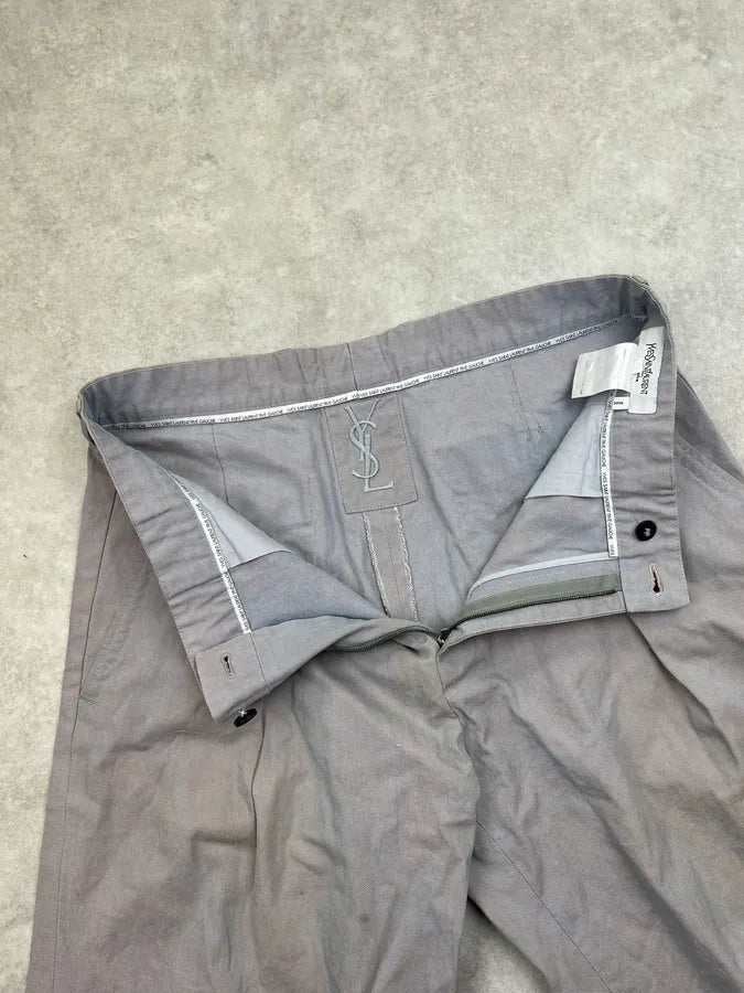 AW2007 Yves Saint Laurent Grey Ovalo Faded Pants iEdxZKV 6