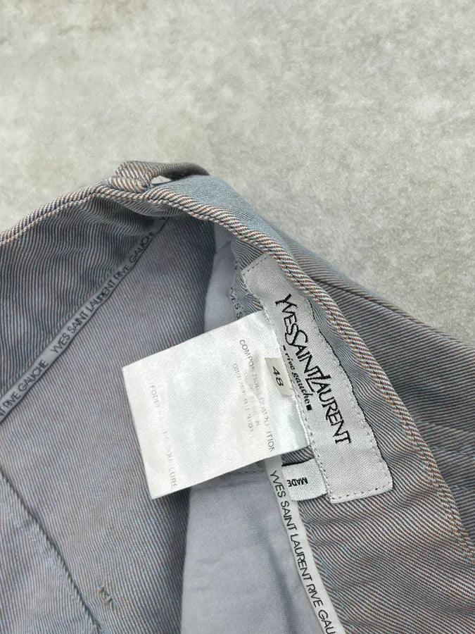 AW2007 Yves Saint Laurent Grey Ovalo Faded Pants iEdxZKV 10