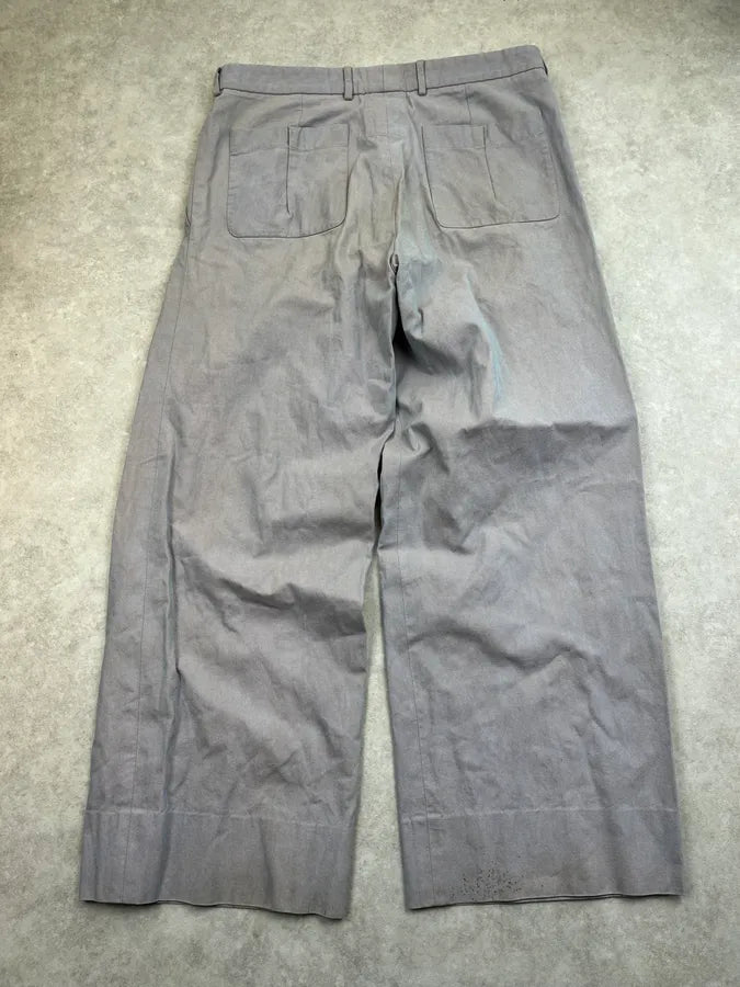 AW2007 Yves Saint Laurent Grey Ovalo Faded Pants iEdxZKV 7