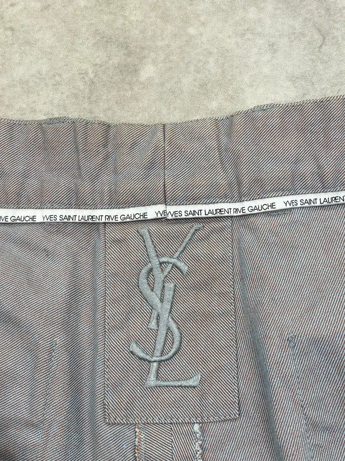 AW2007 Yves Saint Laurent Grey Ovalo Faded Pants iEdxZKV 9