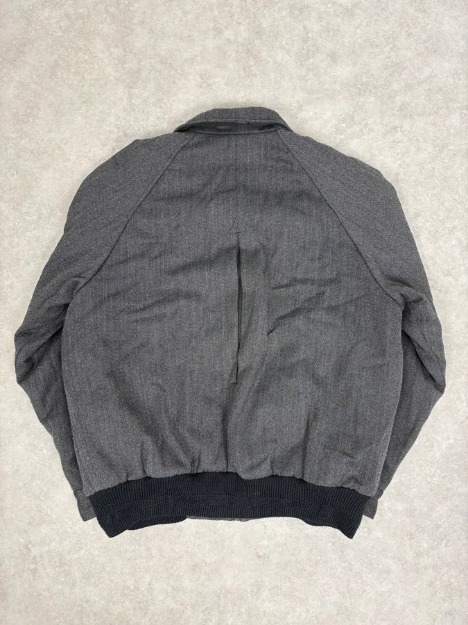 1990s Yves Saint Laurent Grey Wool Bomber Jacket REMgUGk 5
