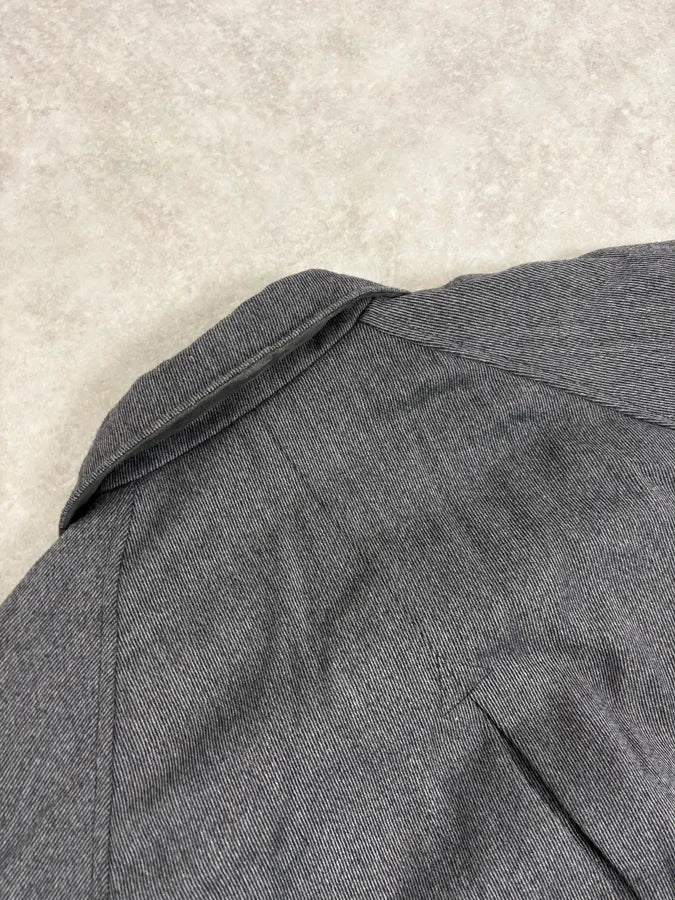 1990s Yves Saint Laurent Grey Wool Bomber Jacket REMgUGk 8